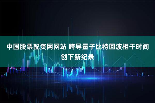 中国股票配资网网站 跨导量子比特回波相干时间创下新纪录